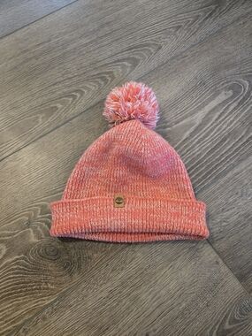 Timberland Kids Pink Pom Beanie - Cozy Knit Hat